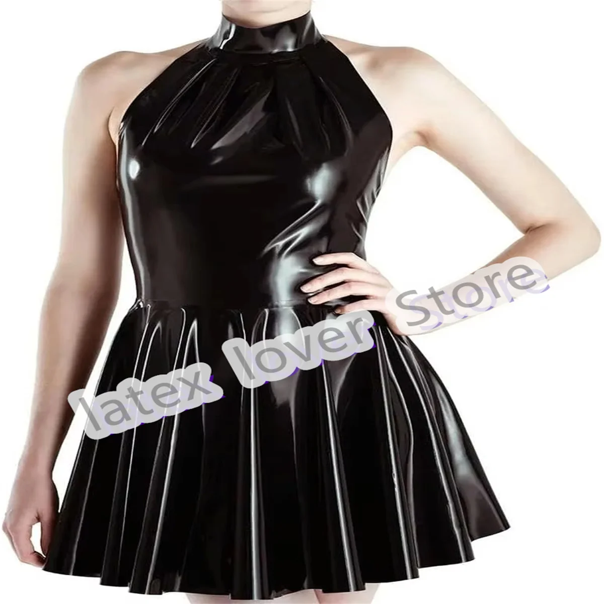 Women Latex Gummi Rubber Dresses Catsuit Back Zip Club Wear Party Customize Cosplay Costumes Custom Made