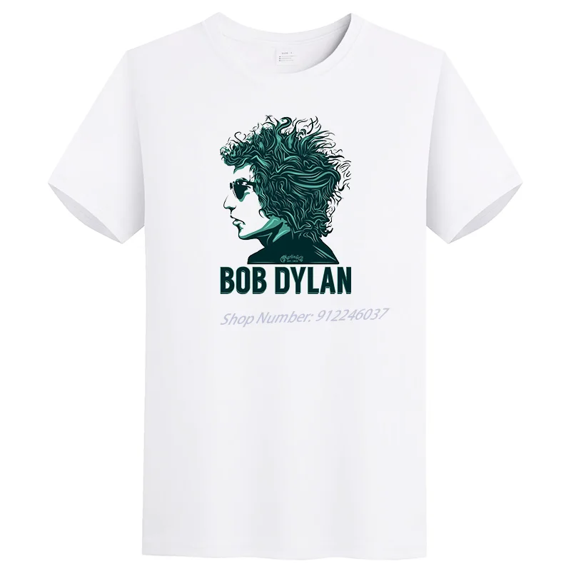 Bob Dylan Harajuku Graphic T Shirts Cotton  O-Neck Short Sleeve T-Shirts Summer New Shirts And T-Shirts Mens Print T Shirt