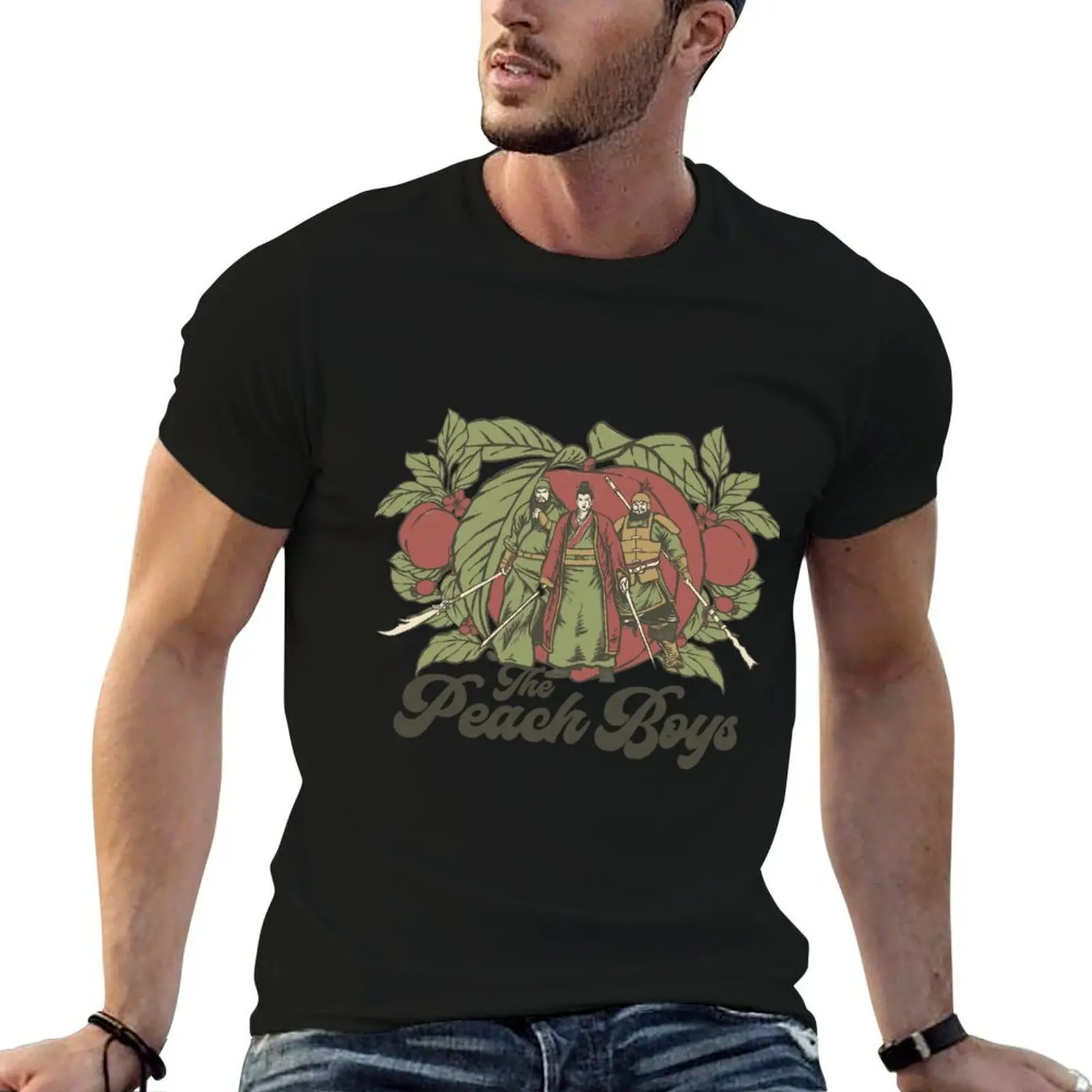 

The Peach Boys (Liu Bei, Guan Yu and Zhang Fei) T-Shirt cotton t shirt man man t shirts graphic funny t shirts cotton T-shirt
