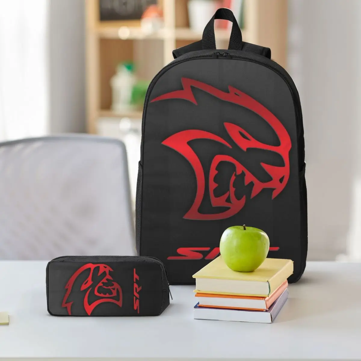 Dodge Hellcat Srt Logo Backpack Student Boys Girls BookBag School Bag Computer Shoulder Bags 3ps Insulated Lunch Bag Pencil Case view 6