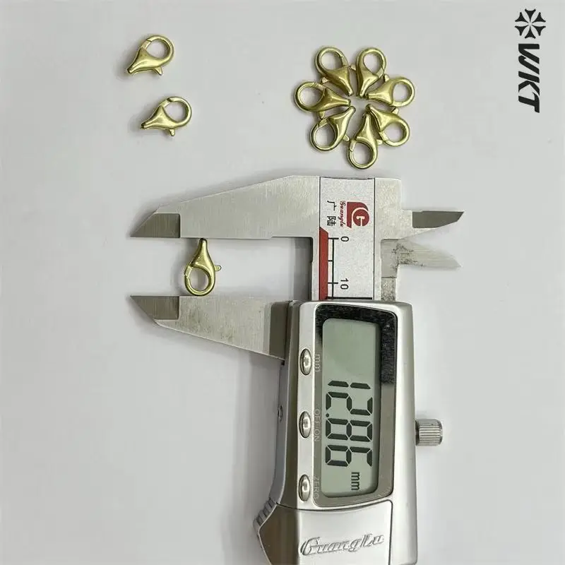 

WT-JFE138 Fine Quality 10 PCS A LOT Yellow Brass And 18K Gold Plated Material Small Clasp For Jewelry Accessory