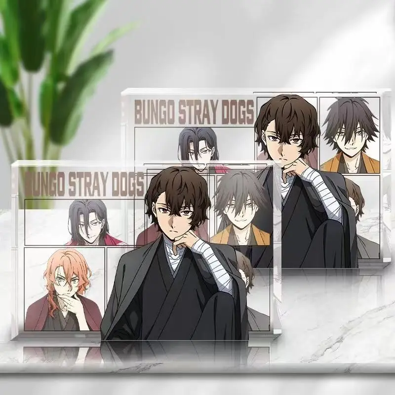 Bungo Stray Dogs Nakahara Chuuya Cartoon Cosplay Acrylic Anime Photo Rrame Card Brick Stand Figure Plate Desktop Decor Gift - view 2