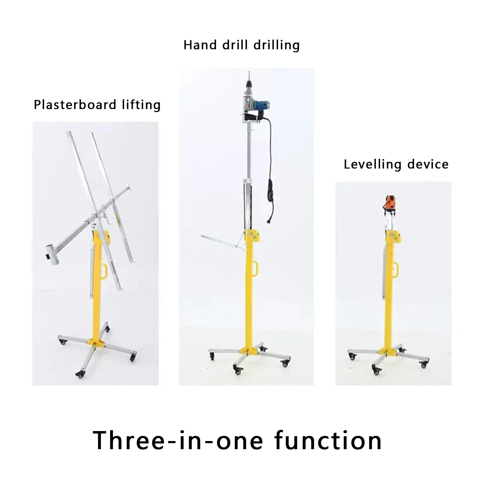 Portable Rotating Lifting Table 2-in-1 Multi-function Gypsum Board Lift 3M 4.5M Lifting Height Portable Small Ceiling Tool Plate