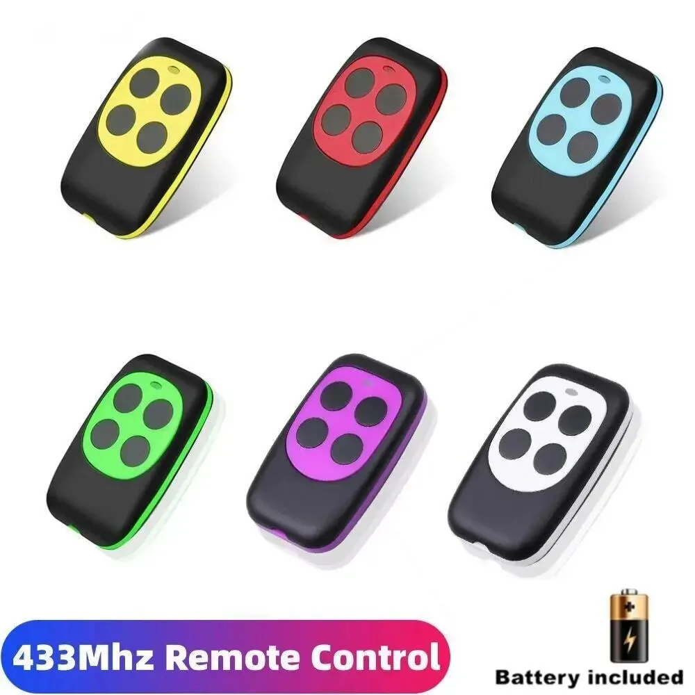 433MHz RF Wireless Remote Control 4 Keys Waterproof Copy Code Duplicator for Garage Door Gate Light Samrt Home Remote Opener