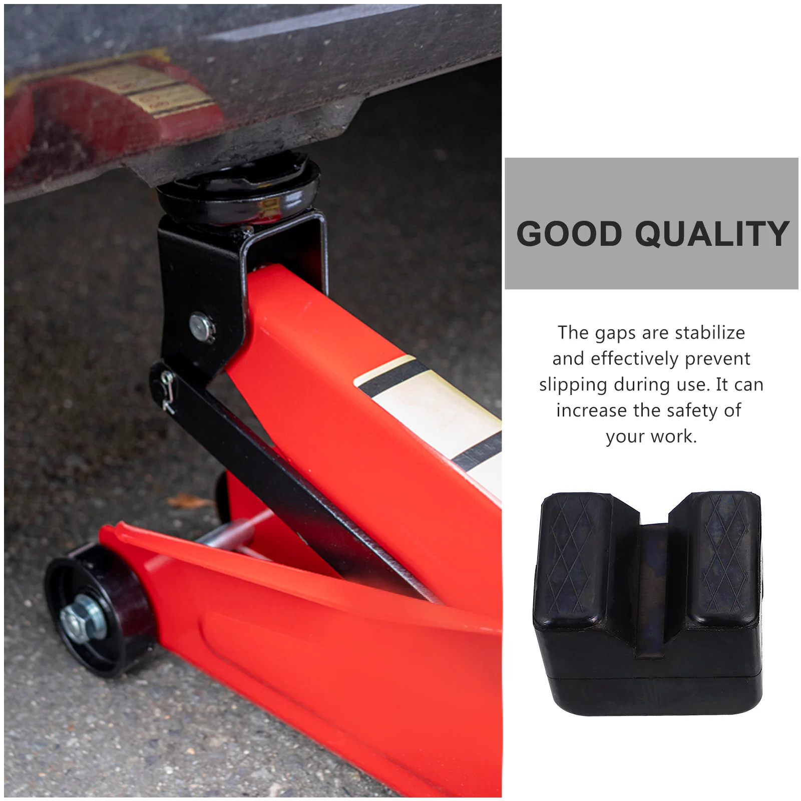 

2pcs Stand Frame Rail Adapter Rubber Pads Universal Durable Car Lift Stabilizer Frame Rail Adapter Non Slip Heavy Duty