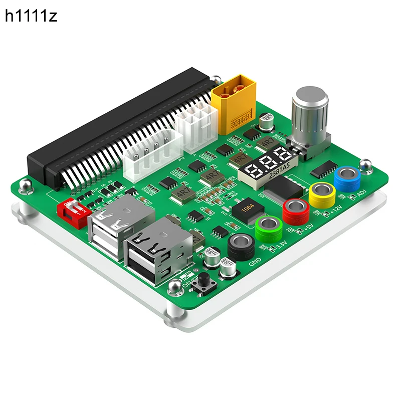 

Power Supply Breakout Board with Adjustable Voltage Knob 3.3V/5V/12V USB2.0 Support QC2.0 QC3.0 for HP/DELTA/ FUJITSU/LITEON PSU