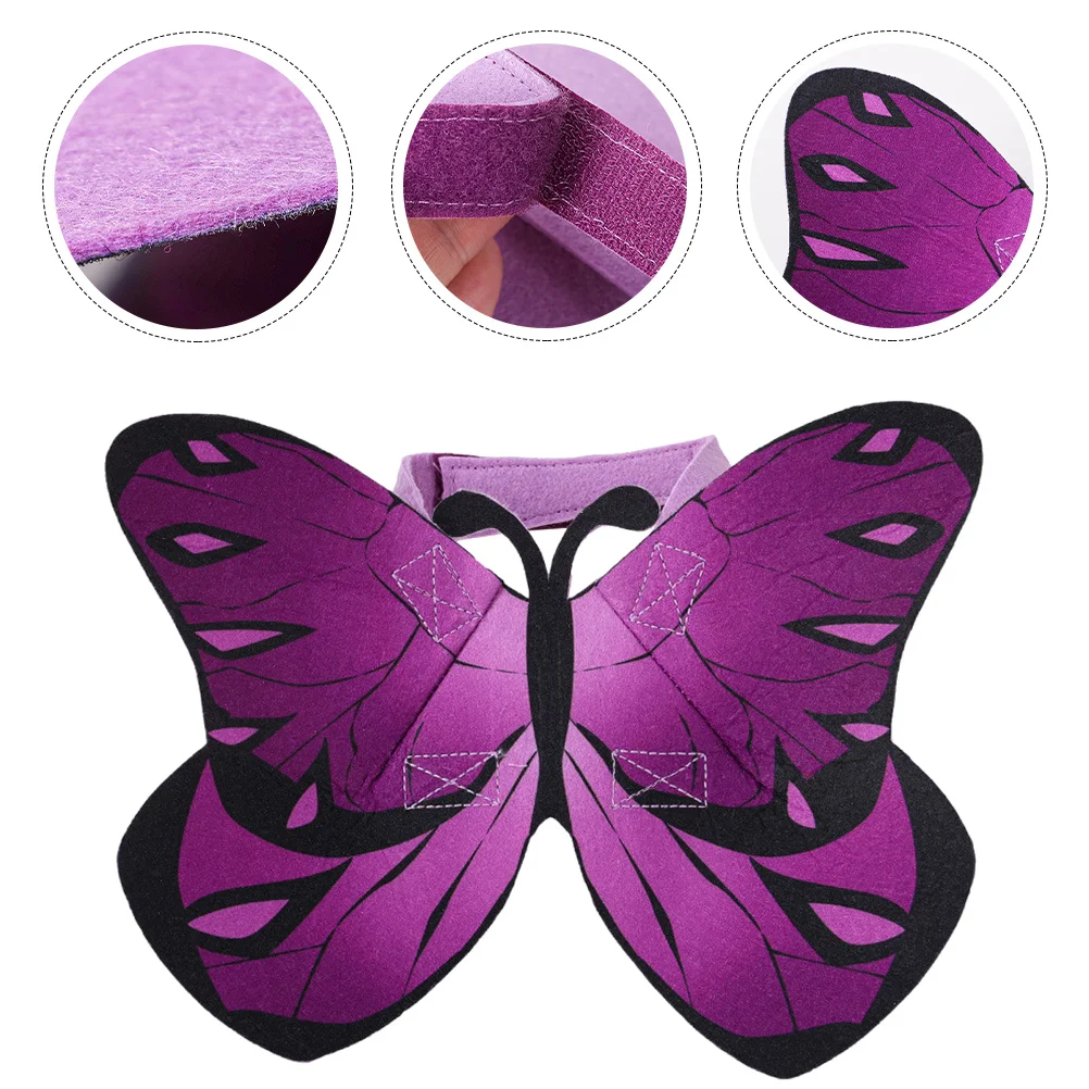 

Purple Cat Costume Butterflies Wing Strap Fashionable Pet Halloween Party Dress Up Decorative Cat Costume Lovely Pet Outfit