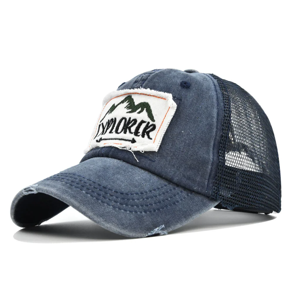 New cloth embroidered cap with large letters embroidered Explorer baseball cap outdoor visor