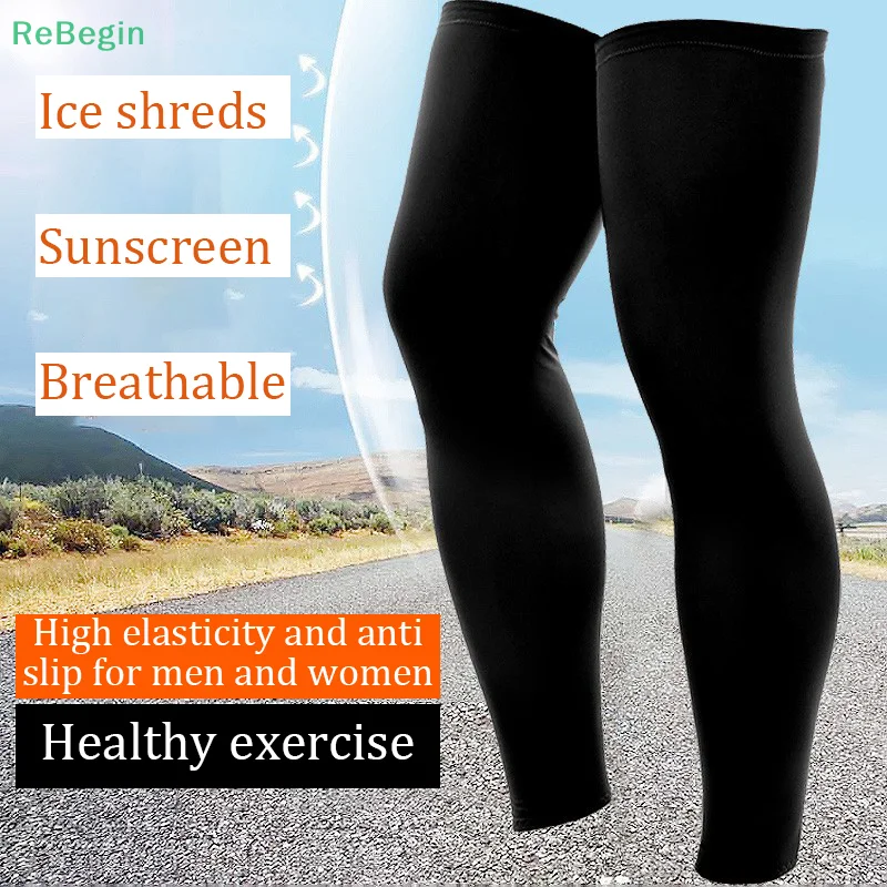 Ice Silk Cycling Leg Sleeves UPF50+ Anti UV Summer Riding Leg Sleeves Quick Dry Sport Kneepad Protective Equipment