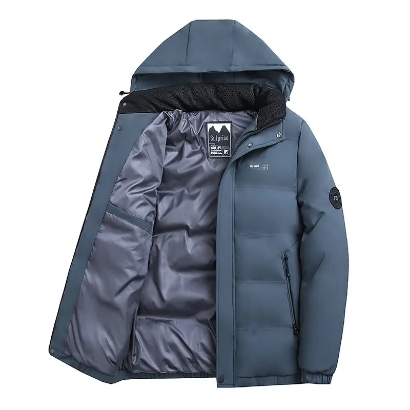 

New Winter Fashion Trend Retro Sports Thickened Warm Hooded Cotton-Padded Jacket For Men Loose and Large Size High Quality Coat