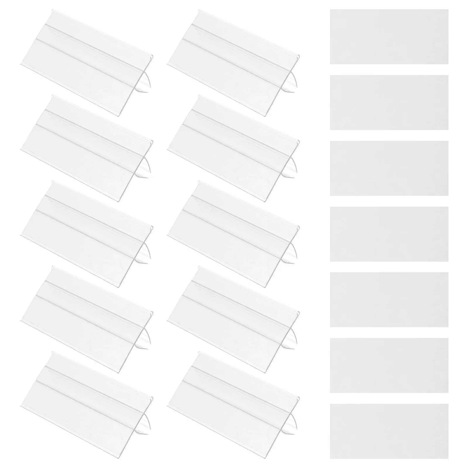 50pcs Shelf Label Holders Transparent Plastic Wire Rack Clips Price Tags Retail Display ganization Letter
