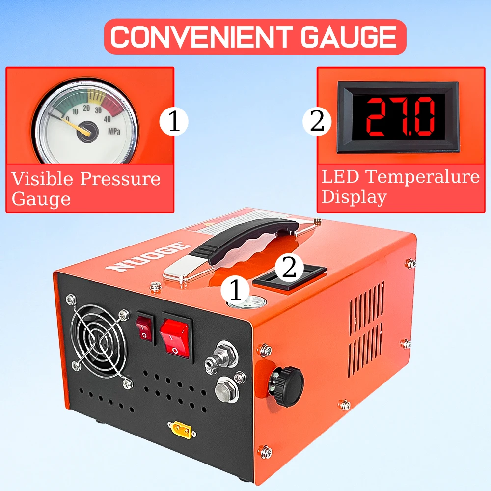 Compresseur D'air Acecare Rouge 110V 4500psi / 30Mbar – Haute Pression PCP