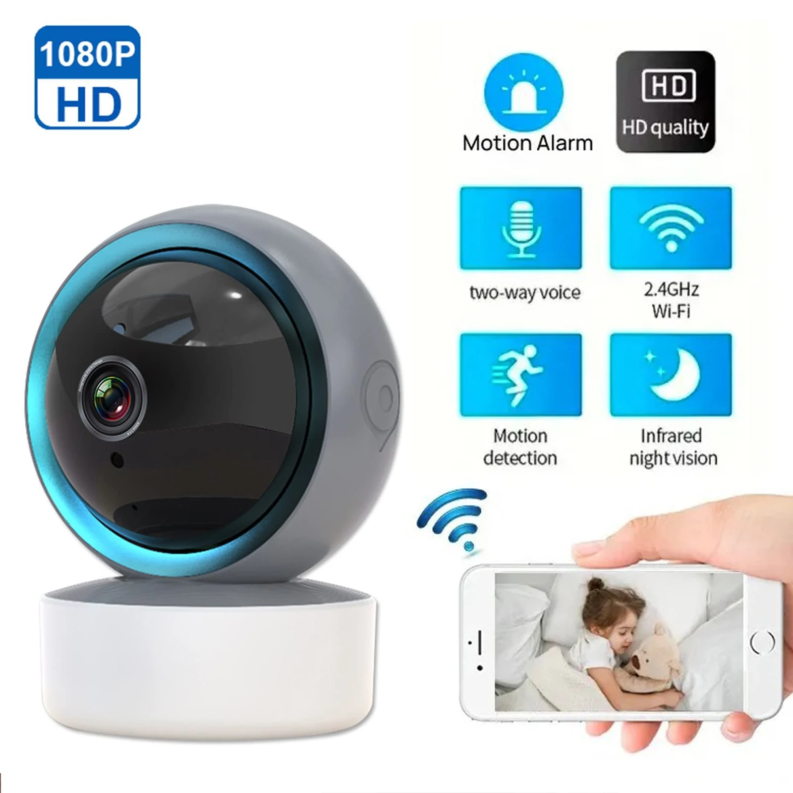 

Smart Home Security Camera Mi PTZ 2K Webcam AI Human Detection Night Vision Webcam Work WiFi Camera with Night Vision