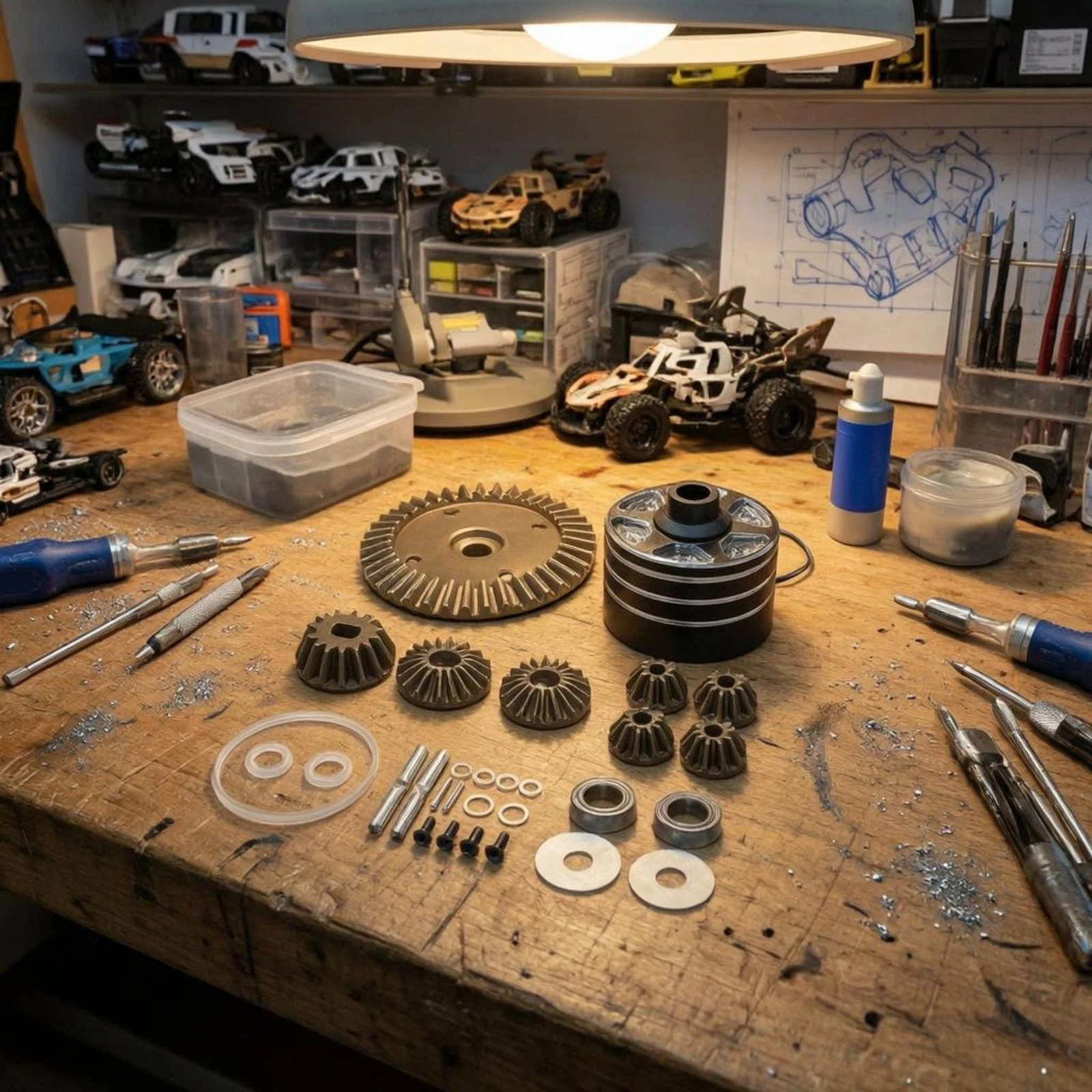 39-Tooth Differential Gear Assembly Precision-Machined Aluminum Differential Housing RC Car Part Long-Lasting Hobby Component view 6