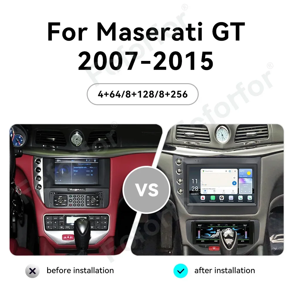 9'' Car Radio for GT 2007-2015 Android 13 GPS Navigation Multimedia Player Wireless Carplay Head Unit With 8 Core CPU