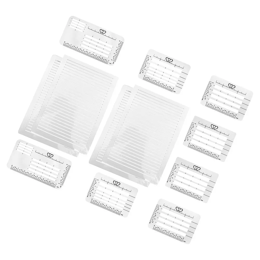 

12Pcs Guide Card Letter Size Template Ruler for Envelope Addressing Journal Stencils Writing Calligraphy Drawing Supplies