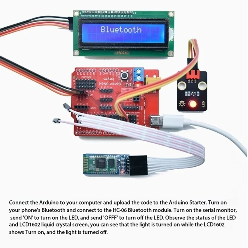 1PCS HC-05/HC-06 integrated Bluetooth module DIY wireless serial port transparent transmission board suitable for Arduino
