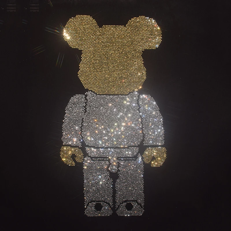 Hot fashion hot diamond bear colored diamond sequins DIY clothes T-shirt decorative stickers Clothing Accessories