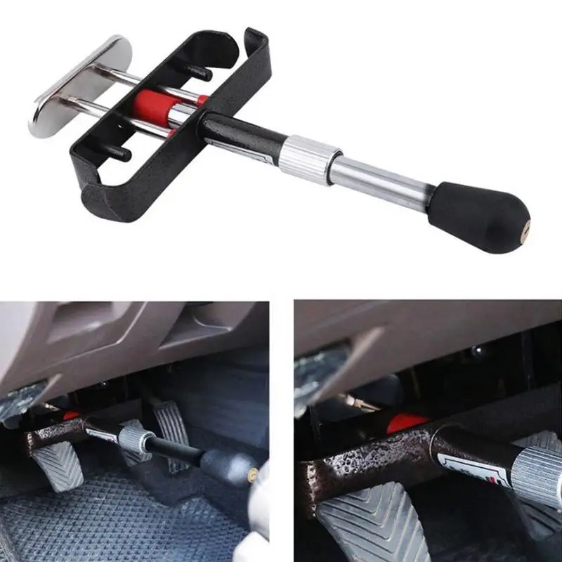 Car Pedal Lock Stainless Steel Auto Brake Pedal Lock With 3 Keys Brake Pedal Lock Steel Brake Pedal Lock Suitable For Cars Vanes