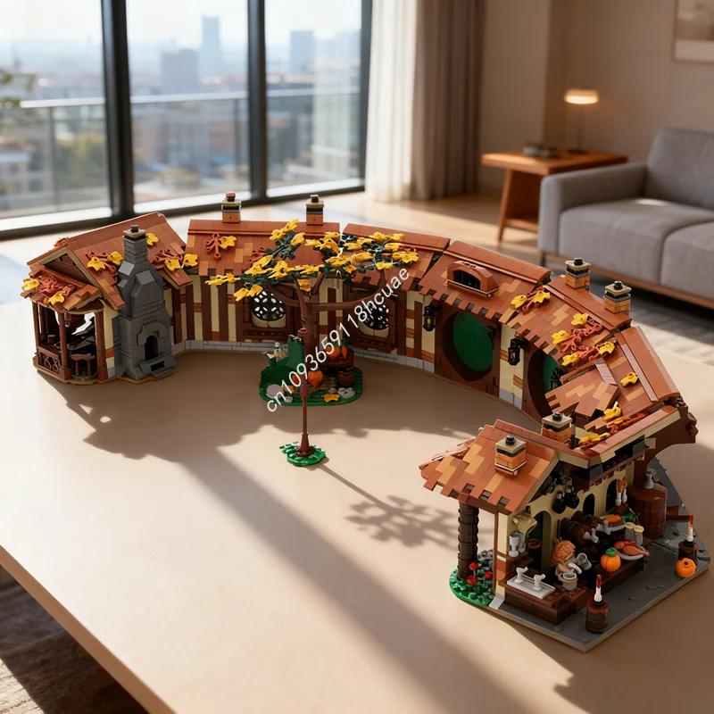 3059 قطعة MOC التنين الأخضر نزل الهوبيت واللورد نموذج بناء هدايا عيد الميلاد كتل العمارة لتقوم بها بنفسك لعبة فكرة الطوب عيد ميلاد #1