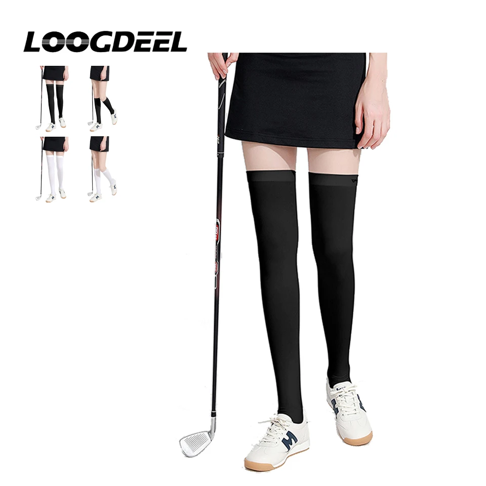 

LOOGDEEL женские чулки для гольфа с высокой трубкой, дышащие нескользящие тонкие колготки, носки со стременами, спортивные носки, летние ледяные шелковые носки