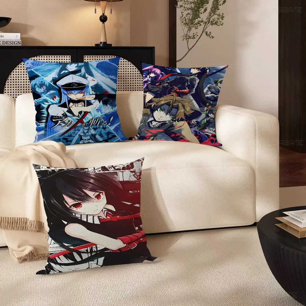 Japanese Classic Anime Akame Ga KIL Pillowcase Toon Gift Cushion Cover Bedroom Home Sofa Chair Seat Decor Pillow Case