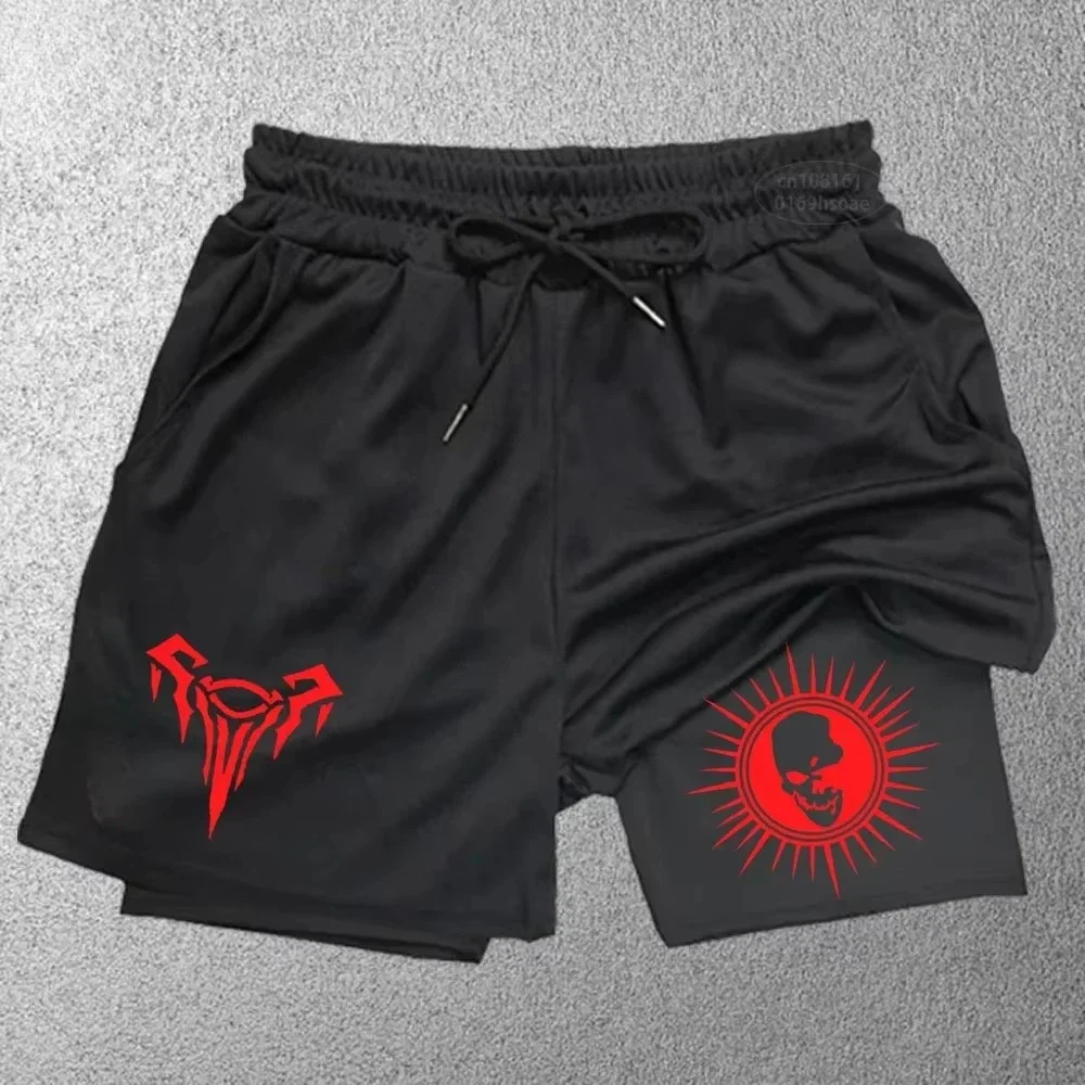 

Summer training gym shorts for men, fast and efficient running sports, double-layer 2-in-1 double-layer shorts