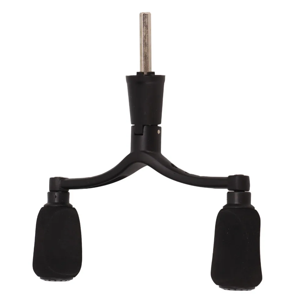 Carrete de pesca doble manivela ligero negro mate de aluminio - imagen 2