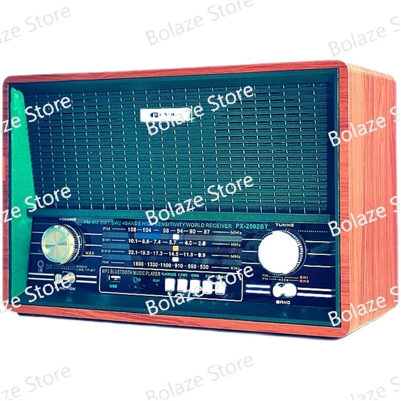 European Classical Nostalgic Old Man Radio, Bluetooth Speaker, Plug-in Card, FM, Medium Wave, Short Wave Charging