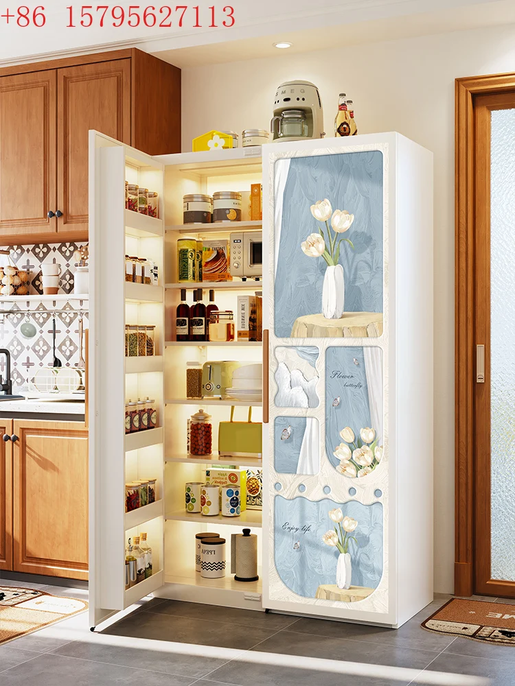 

Боковой шкаф из углеродистой стали-тюльпана, дверной шкафчик для холодильника, шкаф для хранения закусок большой емкости