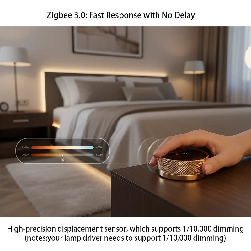 Controlador de botão de cena inteligente ORIELIS Tuya Zigbee - Controle multidispositivo, interruptor de modo, funciona com Zigbee Hub V2