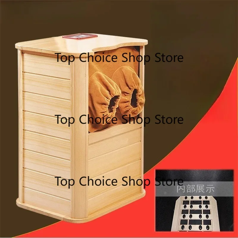 Holographic Energy Foot Soak Wooden Bucket, Home Heating Tomaline Sweat Steamed Foot Therapy Bucket