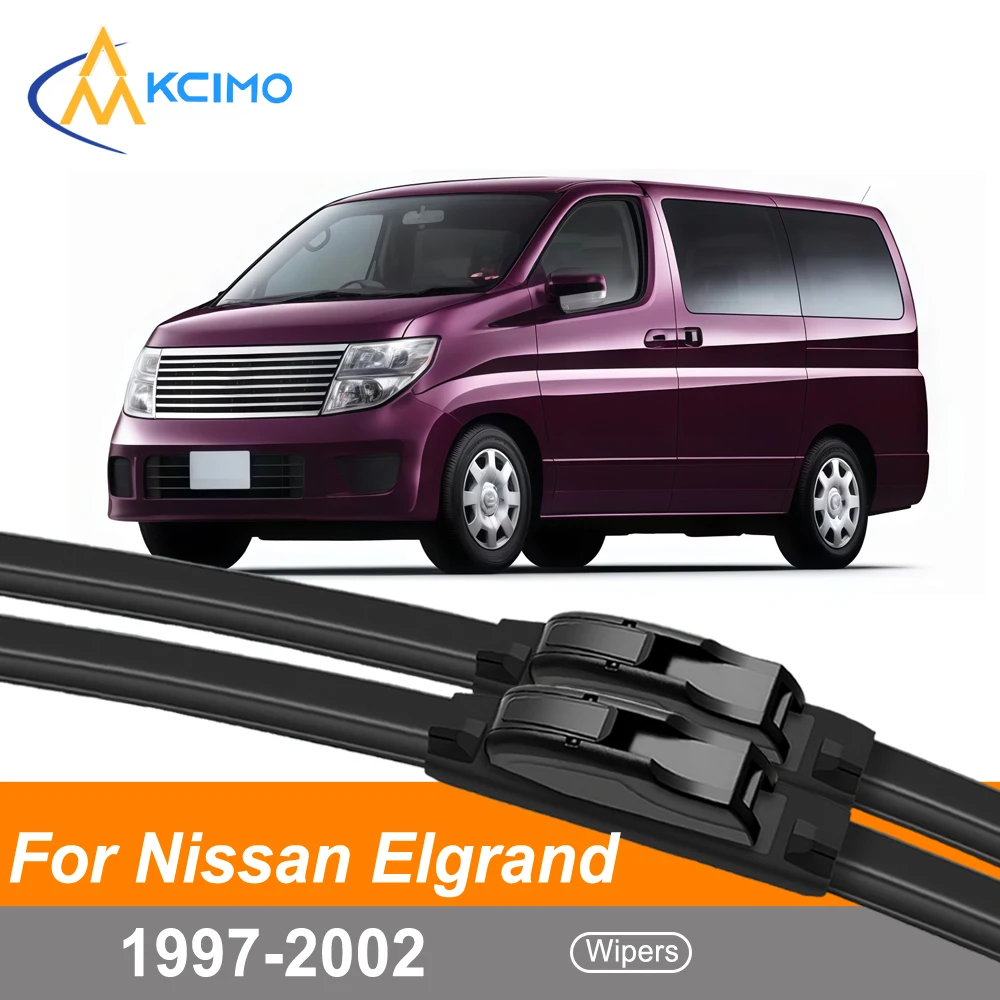 

Front Windshield Wiper Blades For Nissan Elgrand E50 1997-2002 Driver & Passenger All-Season Quiet Streak-Free Wiping Exact Fit