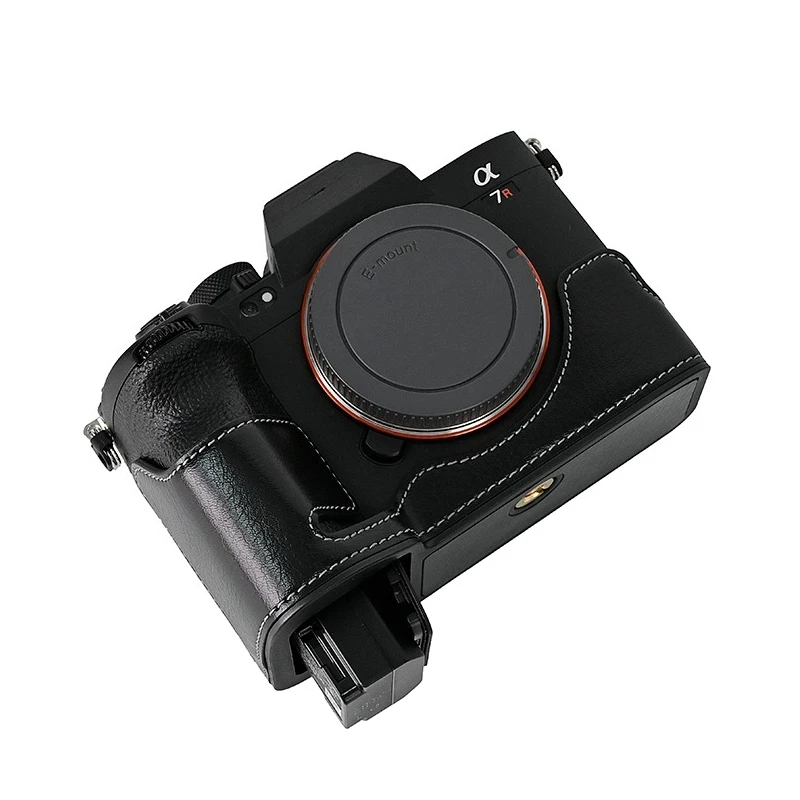 

Camera Case For Sony A7M4 leather case base A7R5 A7S3 A1 half set, micro-single camera bag, camera bag
