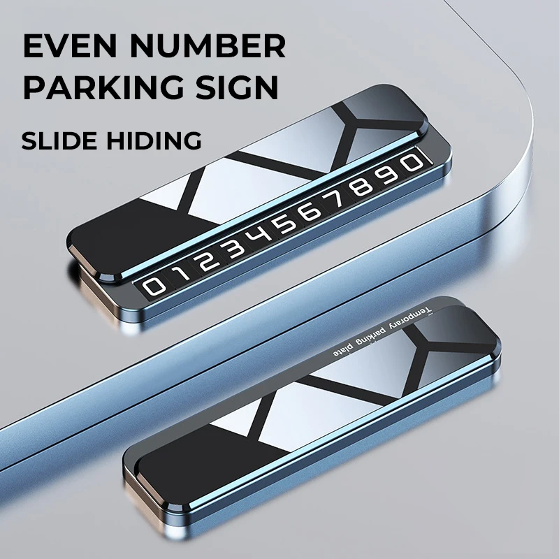 

Car Parking Phone Number plate Temporary Parking License Plate Megnetic Telephone Number Card Hidden Parking Assistance