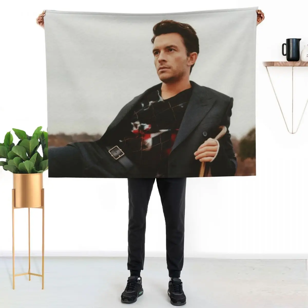 Jonathan Bailey grunge style Throw Blanket Warm For Baby Weighted Plaid sofa bed warm for winter Blankets