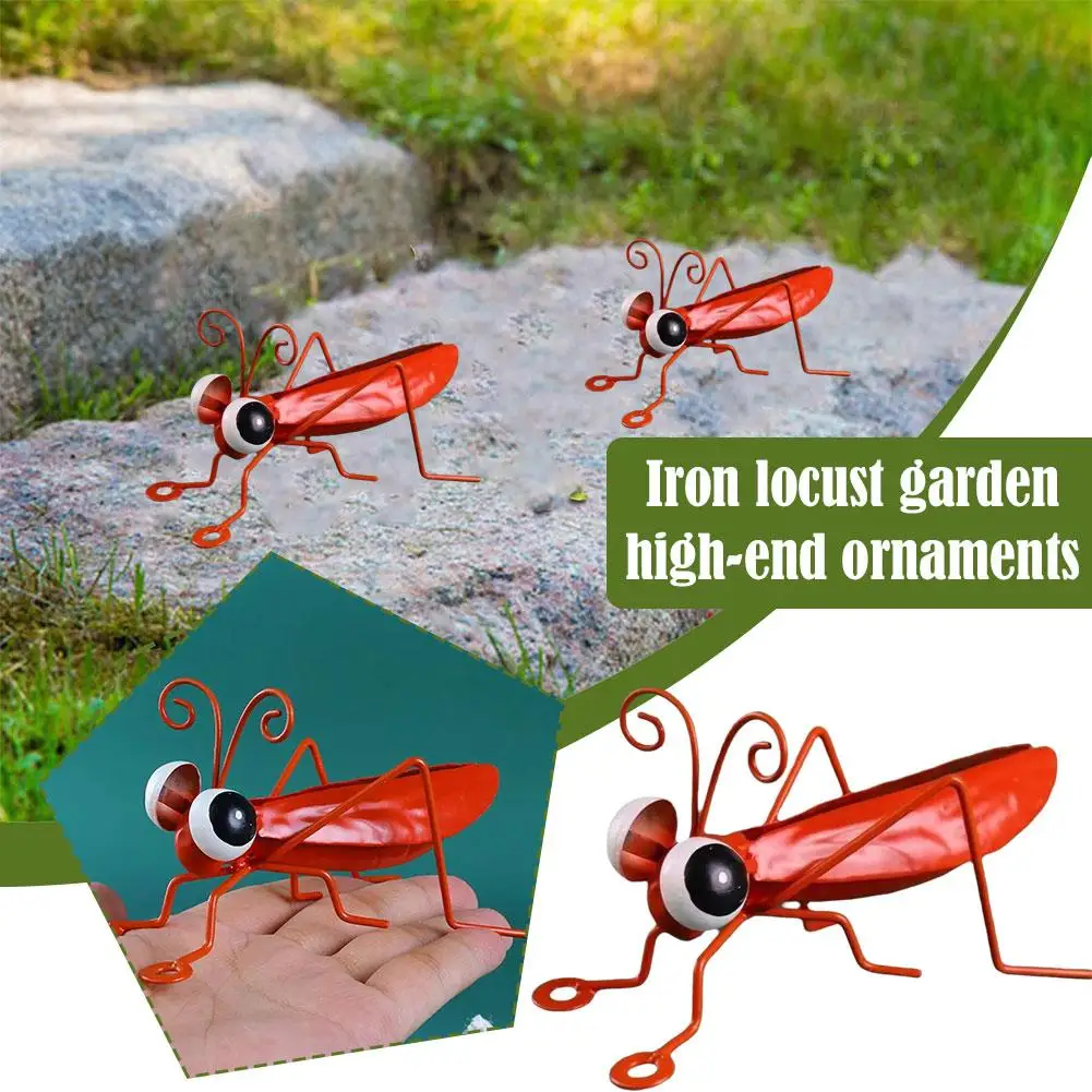 Locust Home Decor Ornaments Grasshopper Outdoor Handmade Home Decoration Statue Garden Animal Desktop Metal Sculpture Y1C4