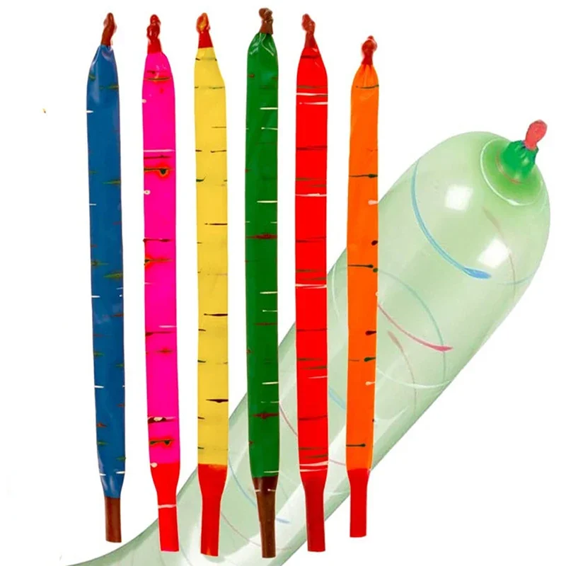 10/20pcs Mixed Color Long Latex Rocket Balloon Flying Squeaking Children Birthday Party Decoration Classic Toys