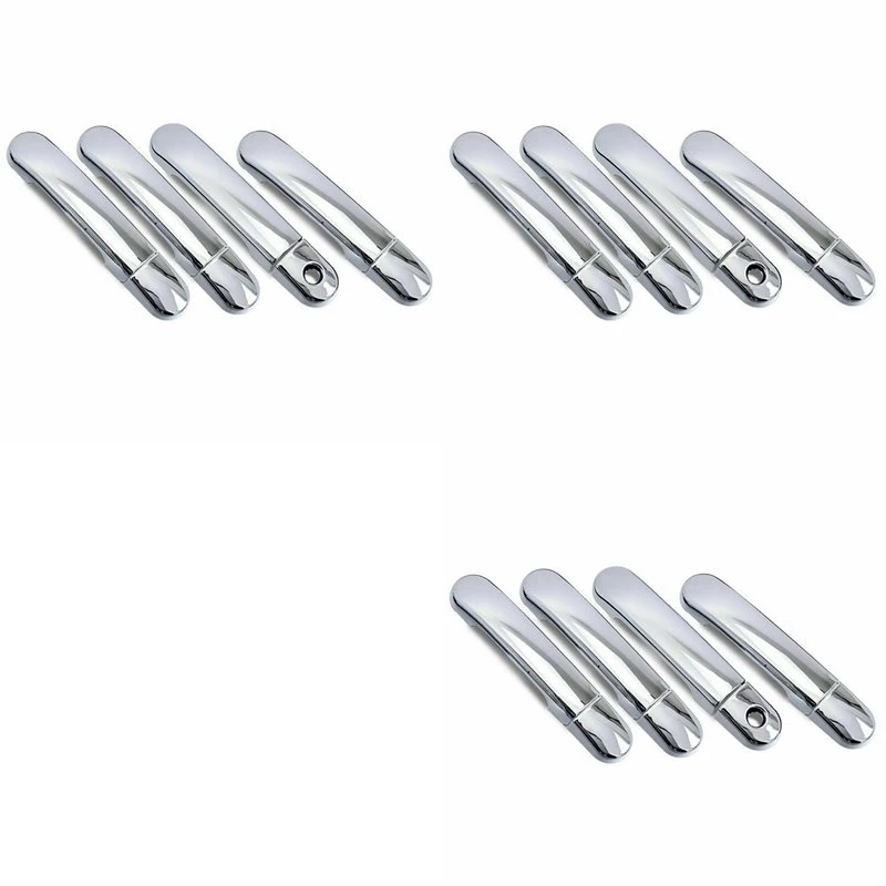 24Pcs Chrome Door Handle Cover Trim For Nissan Versa Tiida Latio 2007-12 LIVINA 2009-13 Car Styling-AS55