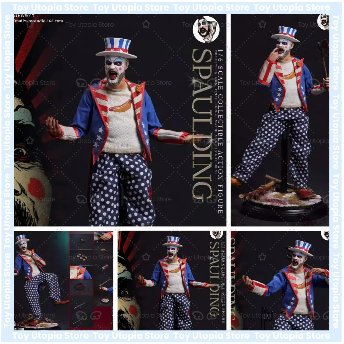 Nuevo en STOCK: Figura de acción de Spaulding de la película, escala 1/6, modelo WS017, delicada, juego completo de 12 soldados de juguete.