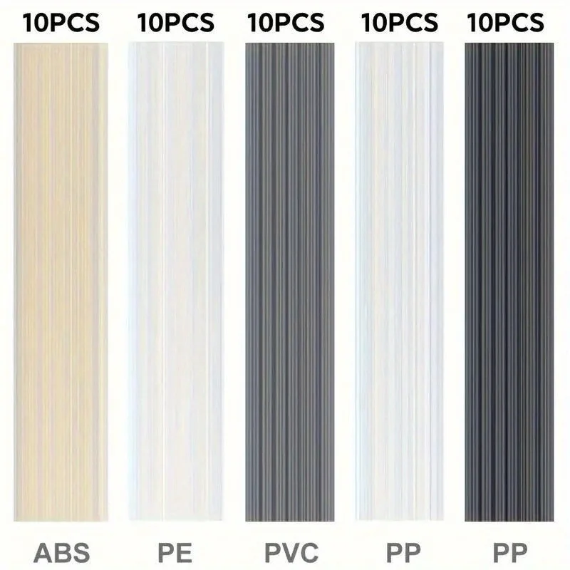 50pcs Plastic Welding Rods | 200mm Length ABS/PP/PVC/PE Welding Sticks 5x2mm | Plastic Welding Machine Accessories