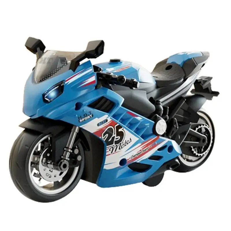 

Sound And Light Motorcycle Sound Light Toy Set Model Kit Friendly Motorcycle With Pullback Motor For Boys Girls Kids Adults