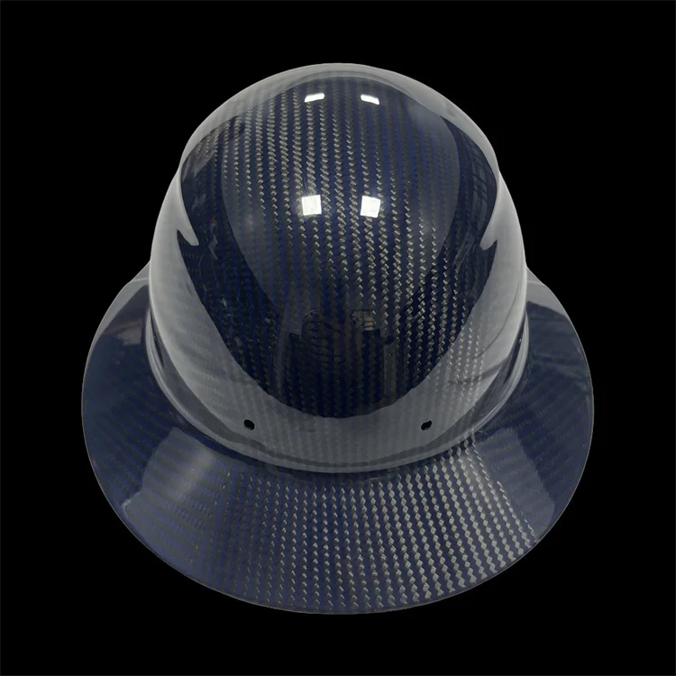 

Standard certified Carbon fiber material hard hat, wide brim dual sport design, adjustable protective gear for boxing rescue wor