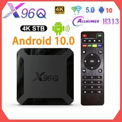 X96Q Android 10.0 Smart TV Box Android 10.0 Allwinner H313 Quad Core 2.4GWiFi HDR10 4K 3D H. 265 2GB RAM 16GB ROM Set Top TV Box