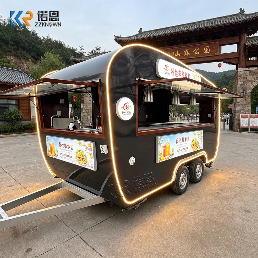 

Мобильный фургон для барбекю - многофункциональный кухонный прицеп для продажи закусок, кофе и кейтеринга, продается в Европе