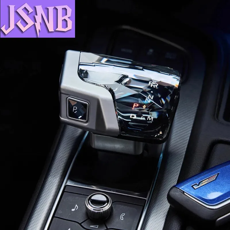 3-Piece Crystal Gear Shift Knob Set for Cadillac CT5 XT5 XT6 XT4 CT6 - Diamond Cut Design, Luxury Interior Accessory, Easy to In
