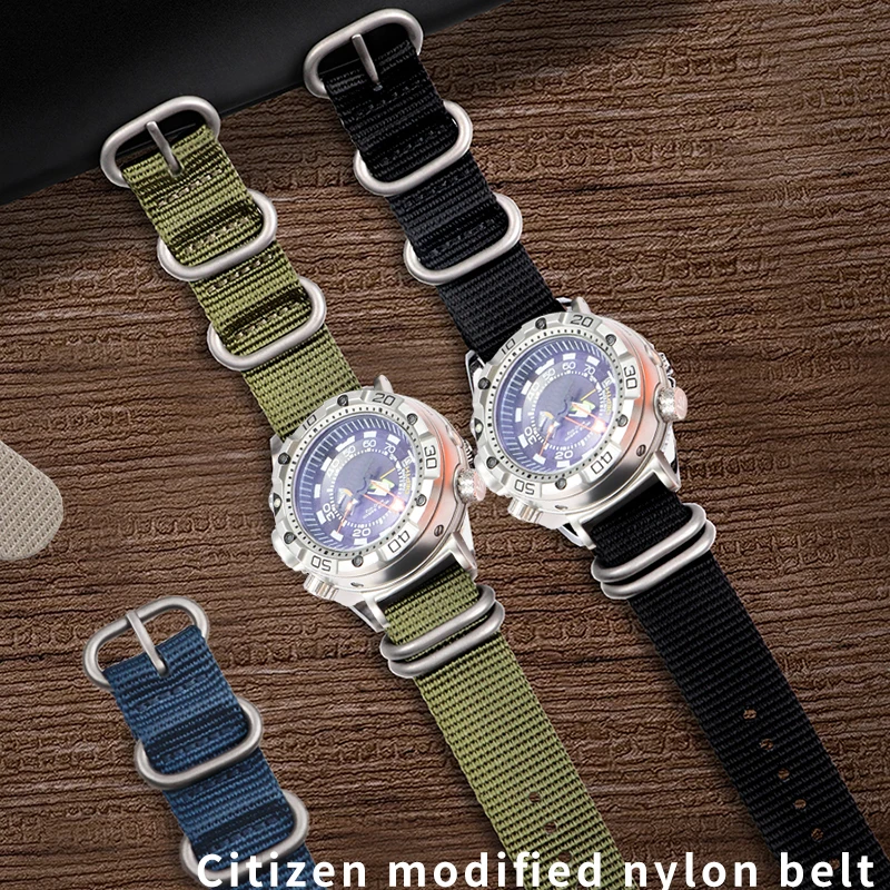 Modified strap For Citizen BN2029-01E BN2021-03E BN2024-05E Big/Huge Monster Rubber Watchband black Diving silicone wristband