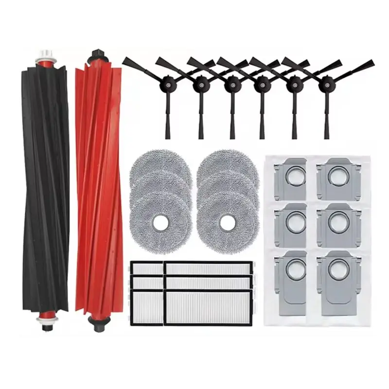 

ABMH-For Roborock Qrevo Master / V20 / P10S Pro Replacement Parts Accessories Main Side Brush Filter Mop Cloth Dust Bag