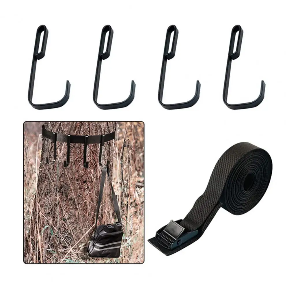 Suporte de carga para árvore Strap Hanger, forte, liberação rápida, multi ganchos engrenagem para acampar, caça, 1 conjunto