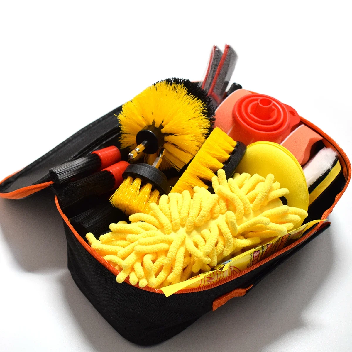 Car Accessories Cleaning Kit Leather Air Vents Scrubber Washing Gloves Polisher Adapter Waxing Detailing Brush Grooming Kit Bags